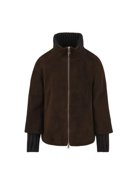 Kurtka The Jackie Leathers zamszowa brązowa