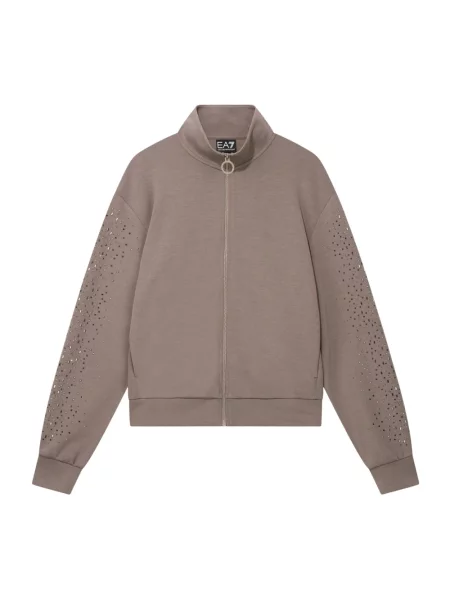 Bluza rozpinana Emporio Armani Ea7 brązowa