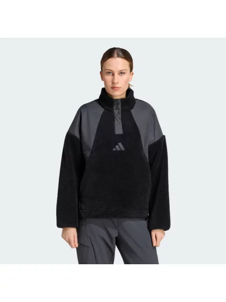 Bluza polarowa Terrex Xploric CLIMAWARM High Pile Snap czarna