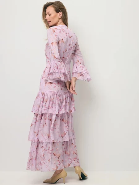 BIZUU rochie de vară din vâscoză MASSI violet