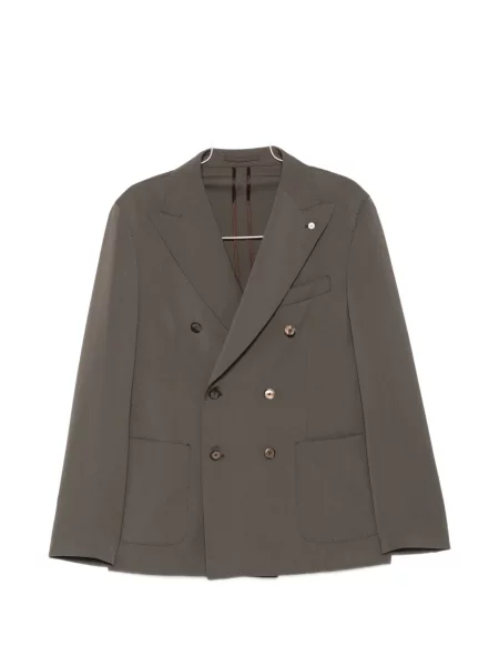 Costum Luigi Bianchi Mantova cu două rânduri de nasturi verde