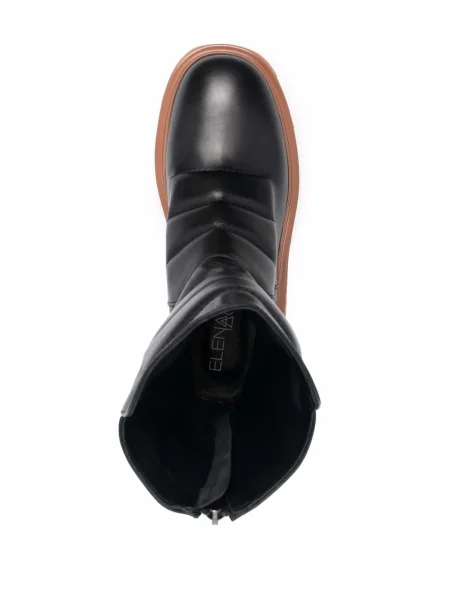 Botine Elena Iachi din piele chunky negru