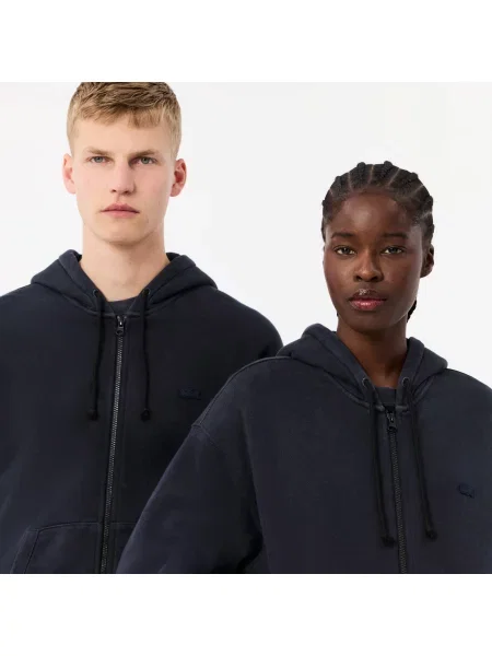 Lacoste Luźny Krój Bluzy Z Kapturem czarna