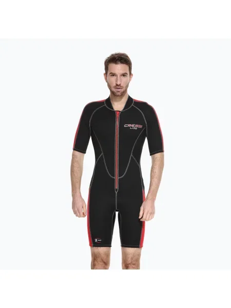 Costum de înot pentru bărbați Cressi Lido Shorty 2 mm black/red negru
