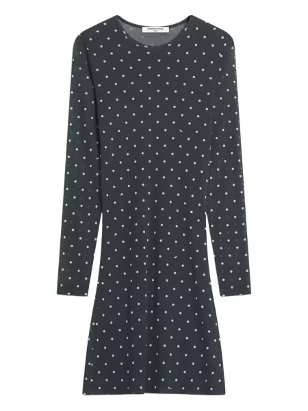 Długa mała sukienka maxi Maison Kitsune garniturowa czarna