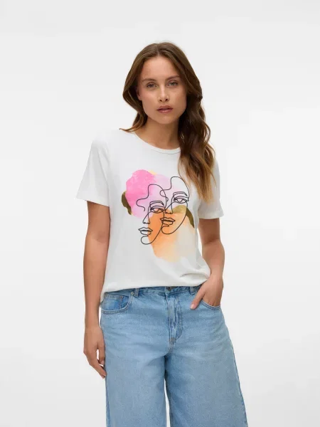 Футболка Vero Moda бавовна/модал білий