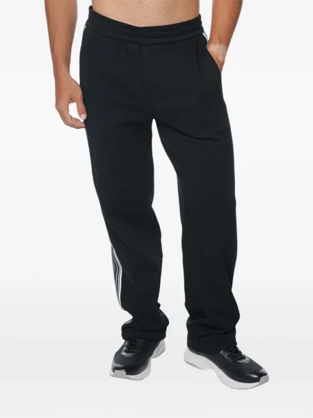 Pantaloni Emporio Armani alergare cu autograf negru