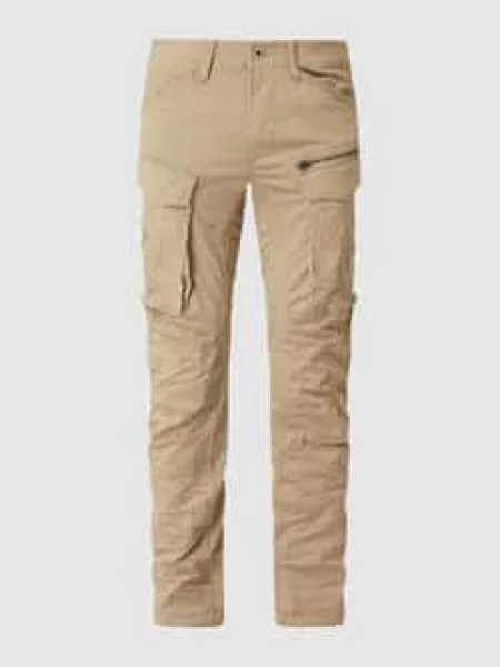 Spodnie cargo o kroju regular tapered fit z dodatkiem streczu model ‘Rovic’ G-star Raw beżowe