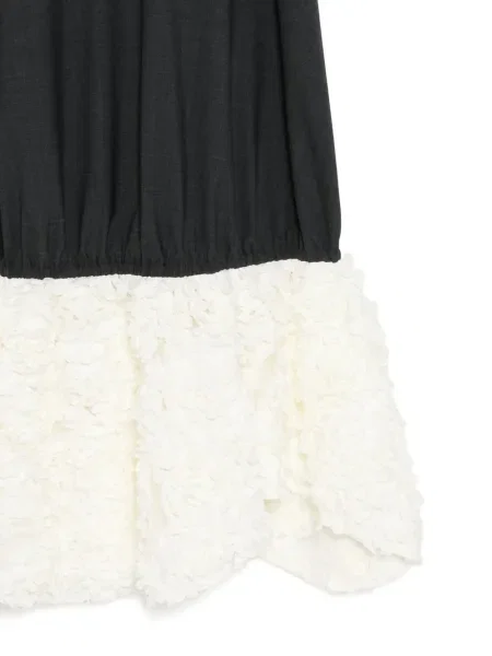 Gėlėtas nėriniuotas kostiumas suknele Enföld pilka