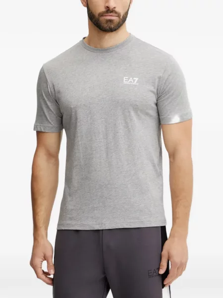 Scurt tricou Ea7 Emporio Armani cu imagine gri