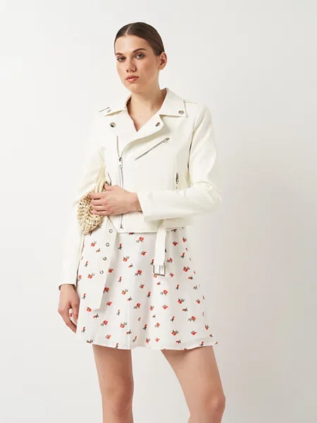 Кожаная куртка Ricco Grande белая