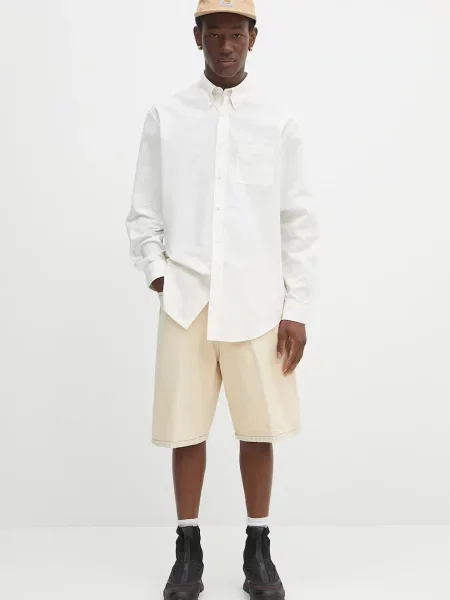 Сорочка Drôle de Monsieur La Chemise Oxford regular комір button-down бежевий