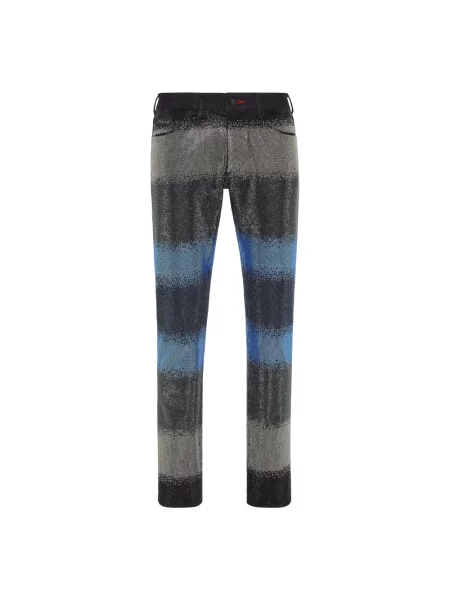 Wielobarwność jeansy Philipp Plein z kryształkami