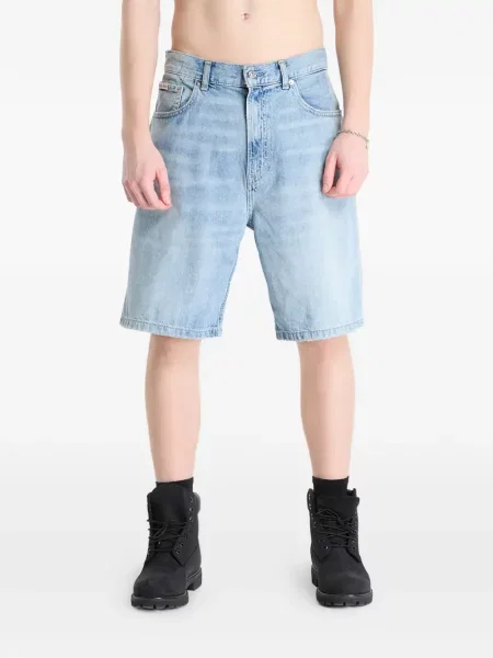 Pantaloni scurți Calvin Klein cu autograf albastru