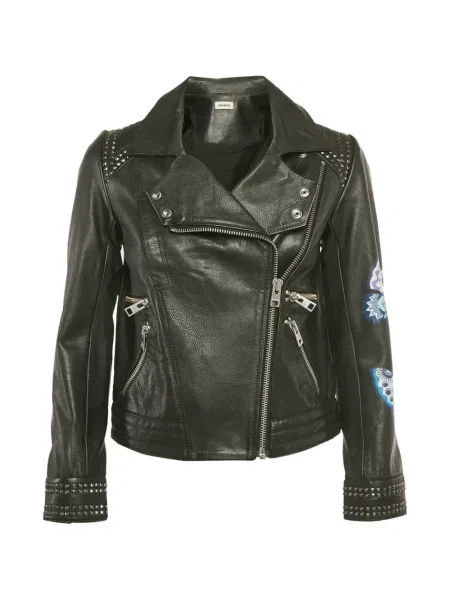 Geanta de piele Zadig&voltaire cu tepi negru