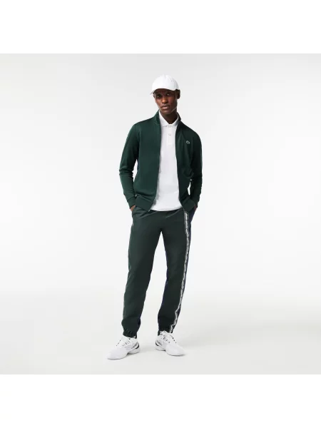 Lacoste Bluza Sport Z Zamkiem Classic Fit zielona