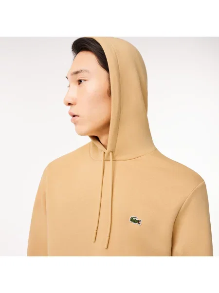 Lacoste Bluza Z Kapturem Z Bawełny Organicznej brązowa