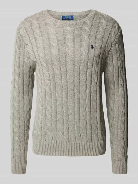 Sweter Ralph Lauren z logo szary