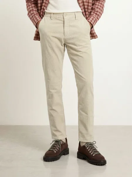 Paul Kordové Kalhoty Regular Fit béžová