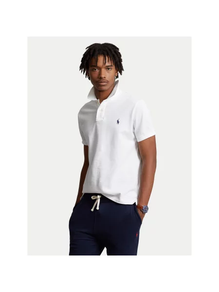 Polo majica Polo Ralph Lauren s kratkimi rokavi z mrežo bela