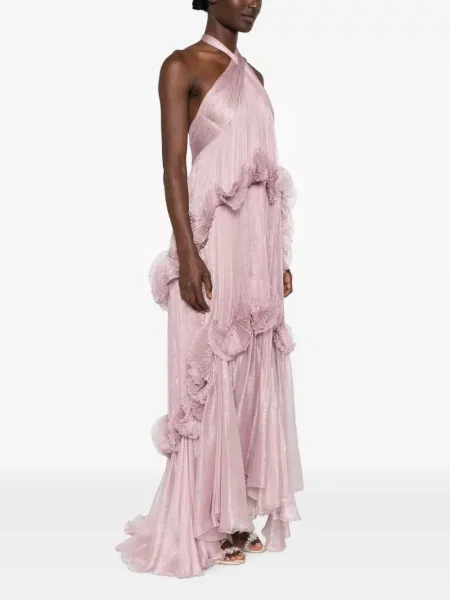 Rochie maxi Maria Lucia Hohan cu volane roz