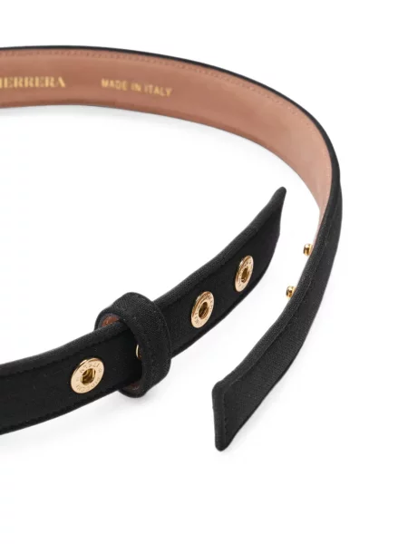 Curea Carolina Herrera cu funde de lână negru
