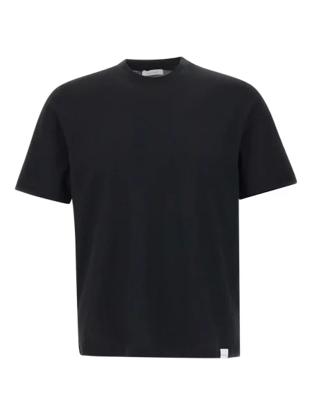 Tricou Diktat cu decolteu rotund cu crăpătură negru