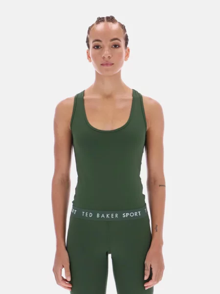 Ted Baker Top Rihanna Essentials smaragd / sötétzöld / piszkosfehér
