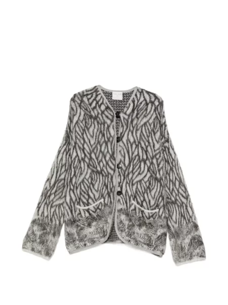 Cardigan Forte_forte cu imprimeu abstract gri