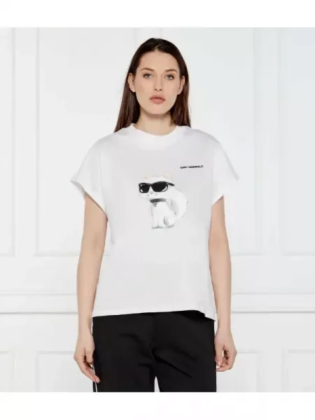 Karl Lagerfeld Póló IKON AQUARELLE fehér