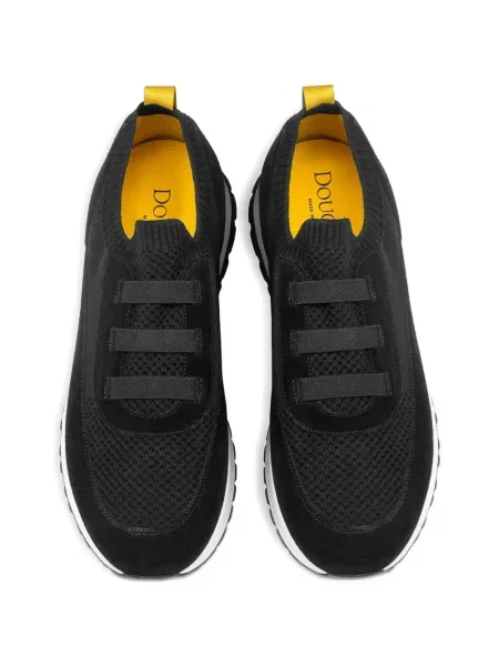 Sneakerși Doucal's cu șireturi din dantelă negru
