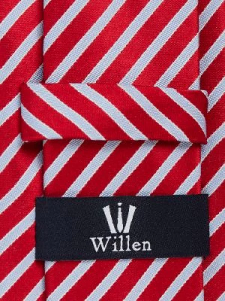Krawat z jedwabiu 7 cm Willen czerwony
