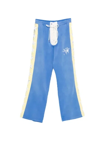 Pantaloni Secnd Slf cu șireturi cu imagine din dantelă albastru