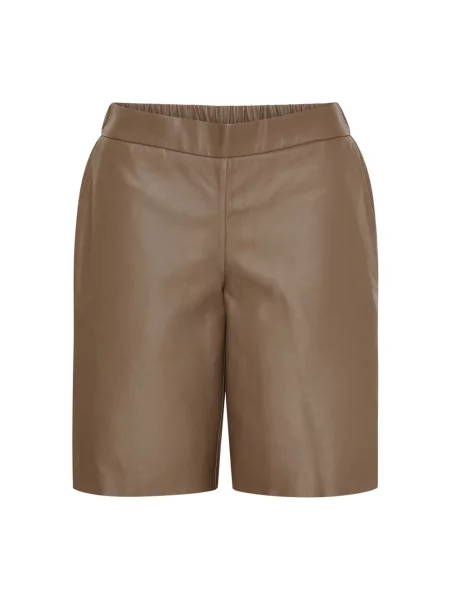 Szorty Notyz skórzane brązowe