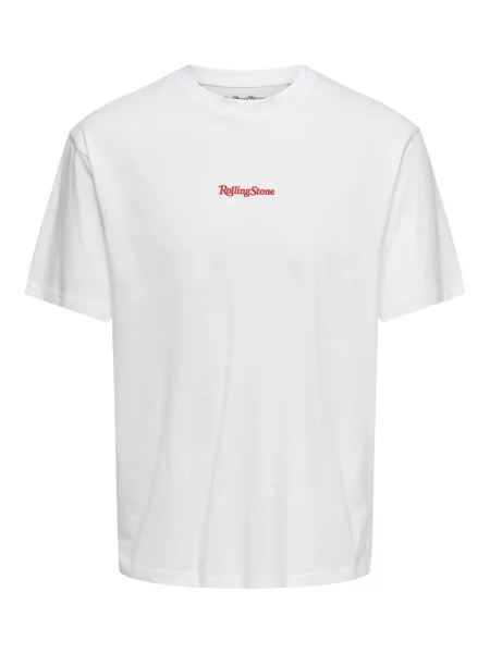 Only & Sons Tricou ONSROLLING STONE roșu carmin alb