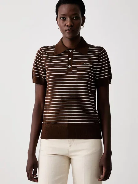 Tricou polo A.p.c. maro