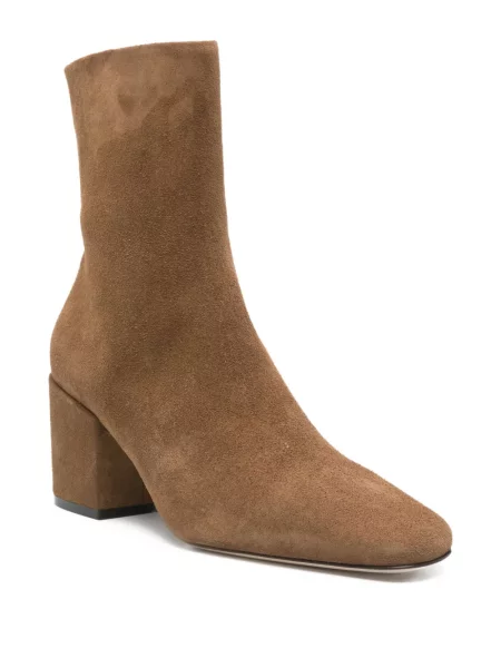 Botine Dear Frances din piele de căprioară maro