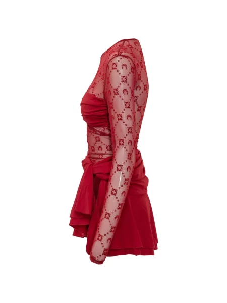 Rochie Marine Serre drapată roșu