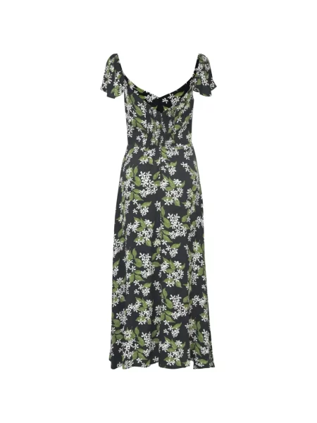 Rochie Reformation cu model floral cu imagine negru