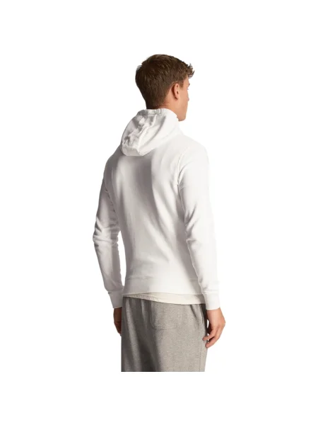 Hanorac cu glugă Lyle & Scott alb