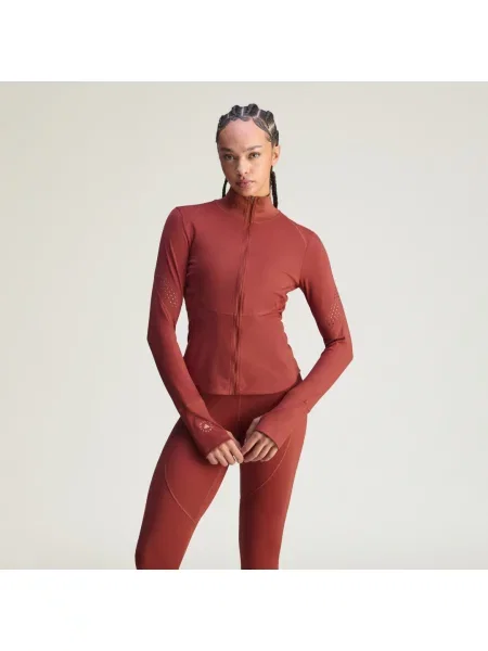 Tréninková bunda adidas by Stella McCartney hnědá