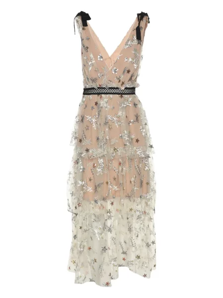 Sukienka midi Self-portrait do kolan garniturowa