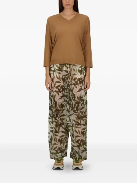 Pantaloni Herno cu model floral cu imagine