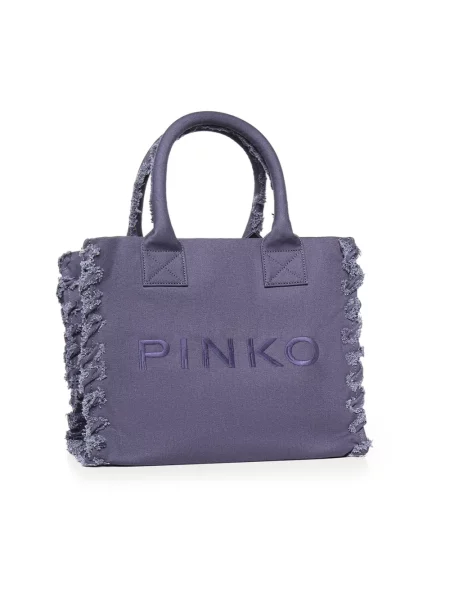 Shopperka Pinko płócienna niebieska