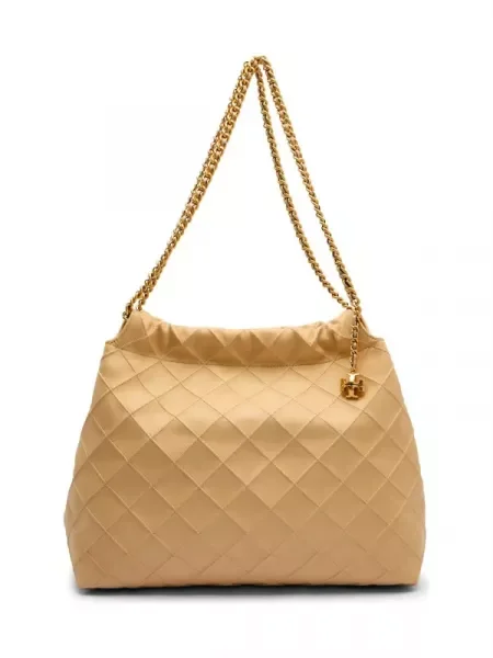 TORY BURCH De piele geantă pe umăr Fleming bej