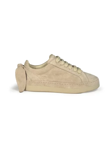 Sneakersy Vic Matie sznurowane skórzane beżowe