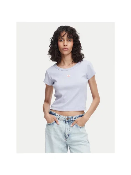 Calvin Klein Jeans T-shirt Svijetlo Slim Fit plava