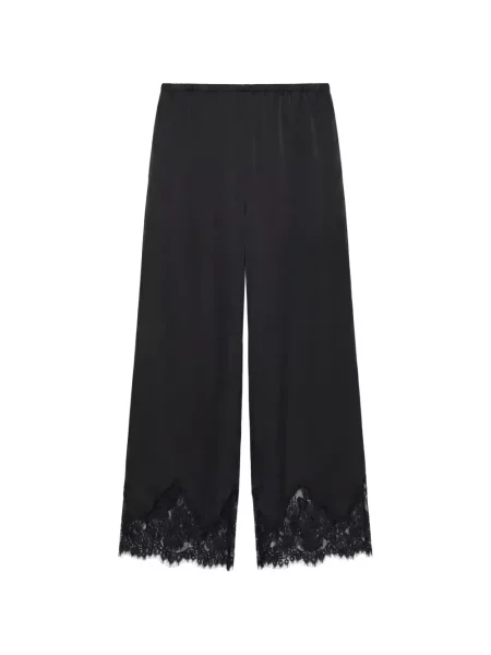 Pantaloni Reformation de mătase negru