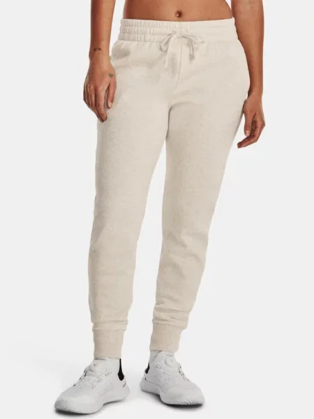 Спортен панталон Under Armour с изчистен дизайн бежово