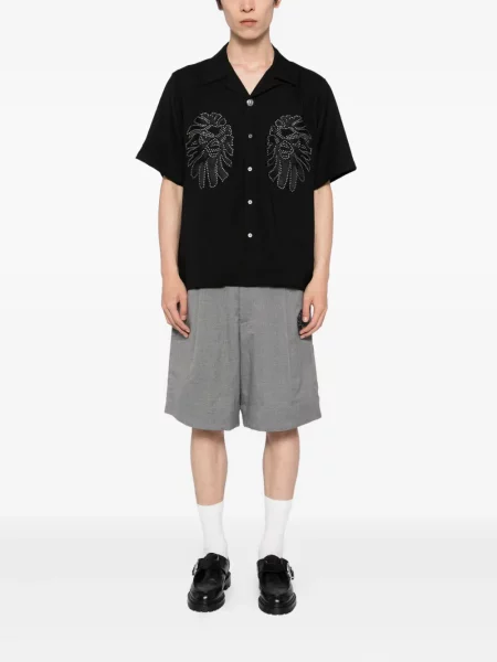 Pantaloni scurți Bape Black *a Bathing Ape® cu broderie negru